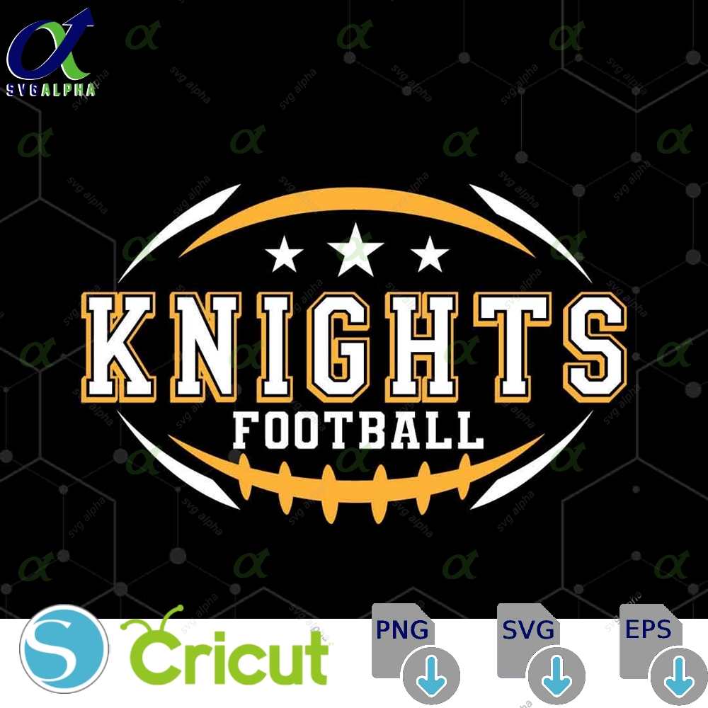 Knights Football Svg Png Football Svg Sports Svg Varsity Knights Shirt School Spirit Mascot Svg Football Shirt Sublimation Designs